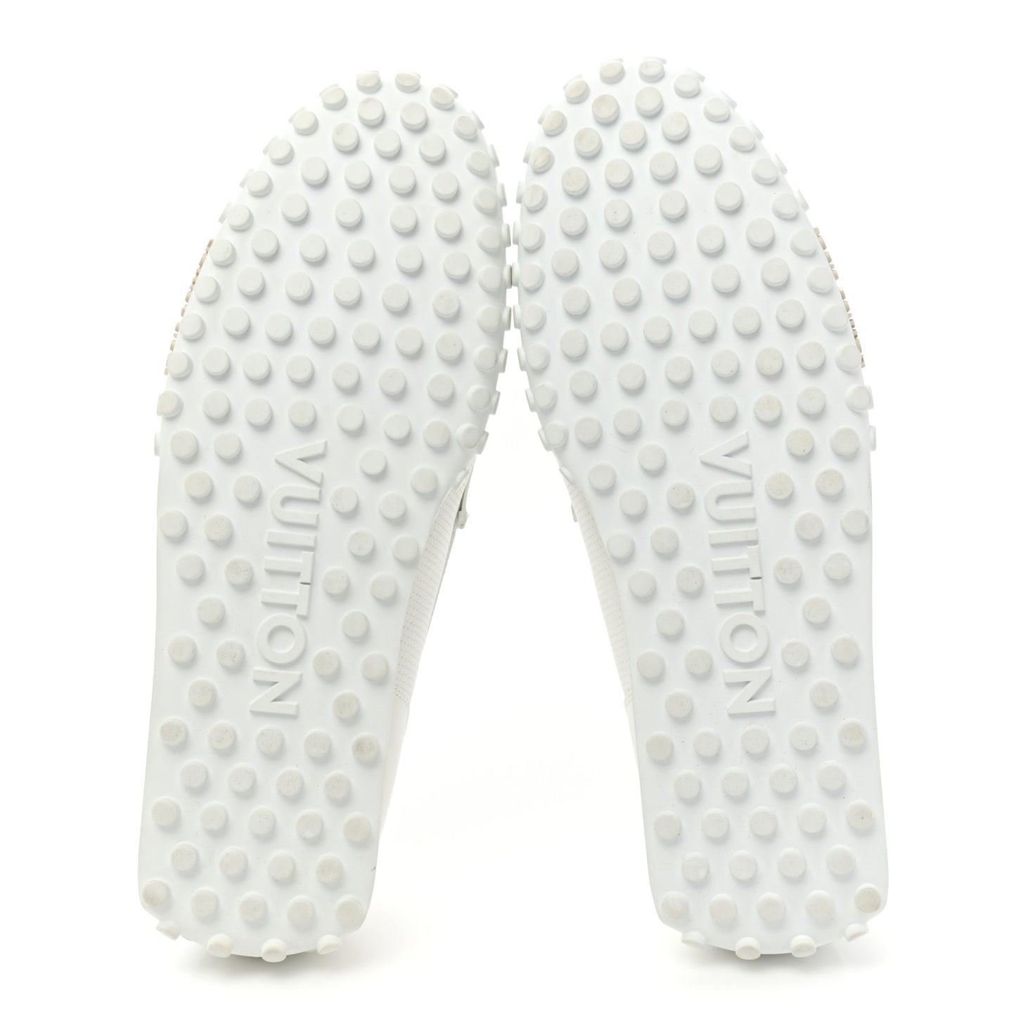 Perforated Calfskin Monogram Mens LV Racer Mocassin Loafers 8.5 White