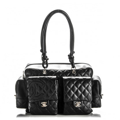 Chanel Calfskin Quilted Large Cambon Multipocket Reporter Black 1 of 9
