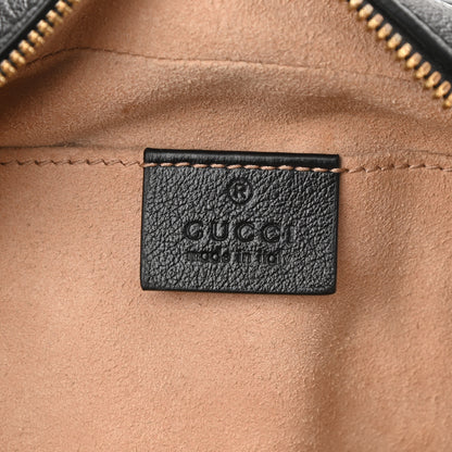 Gucci Monogram Matelasse Diagonal Small GG Marmont Chain Shoulder Bag Beige Black 6 of 10