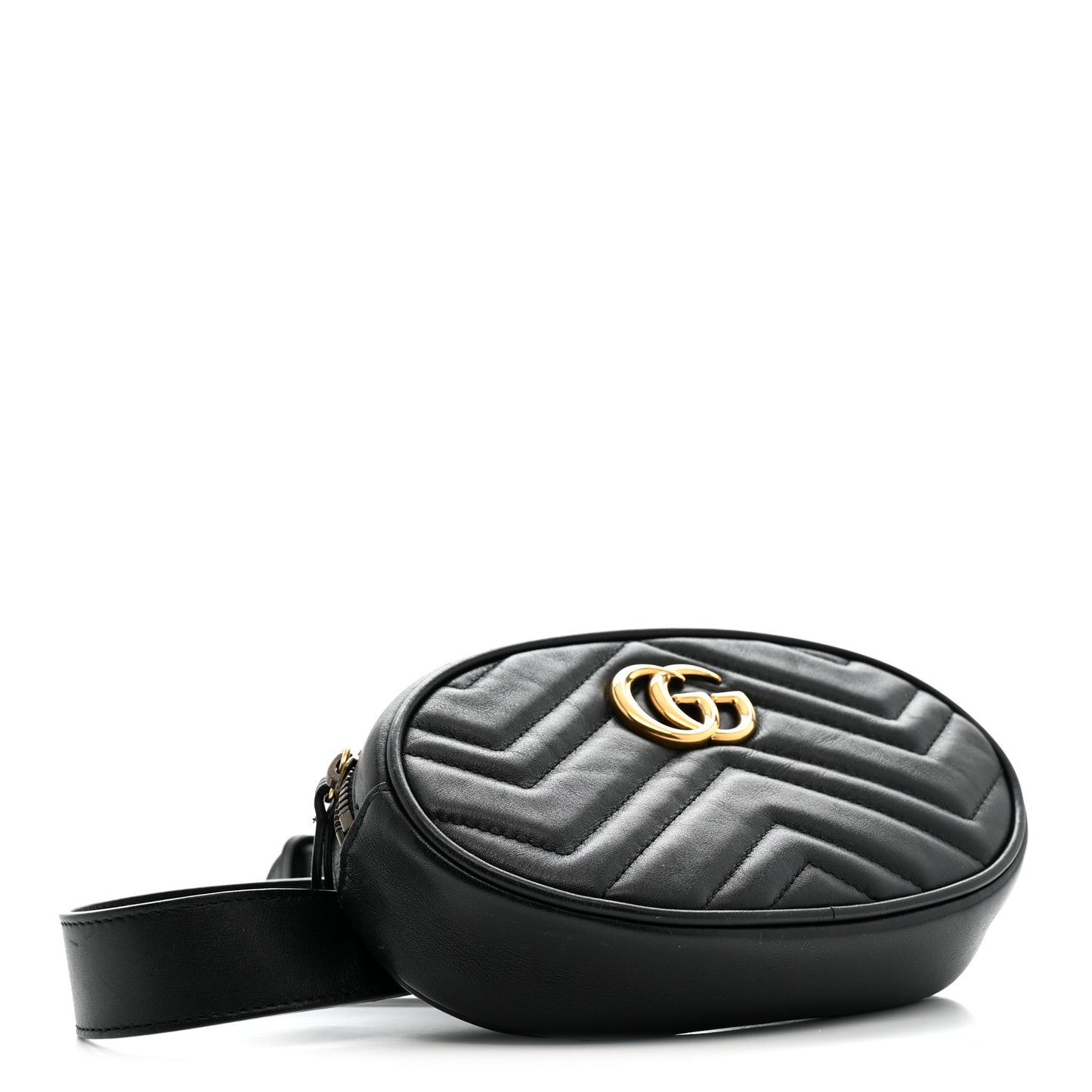 Calfskin Matelasse GG Marmont Belt Bag 85 34 Black