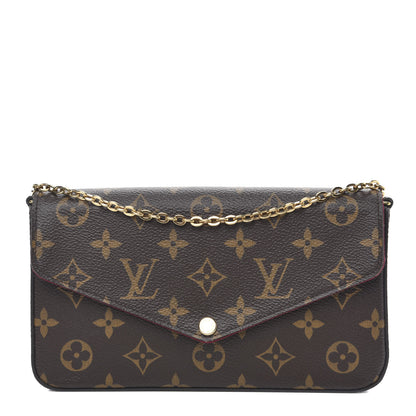 Louis Vuitton Monogram Pochette Felicie Chain Wallet Fuchsia 1 of 11