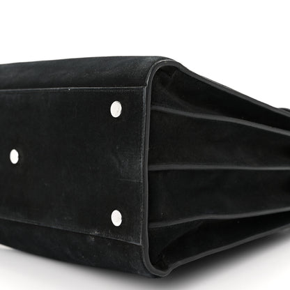 Saint Laurent Suede Crocodile Embossed Small Sac De Jour Black 11 of 11