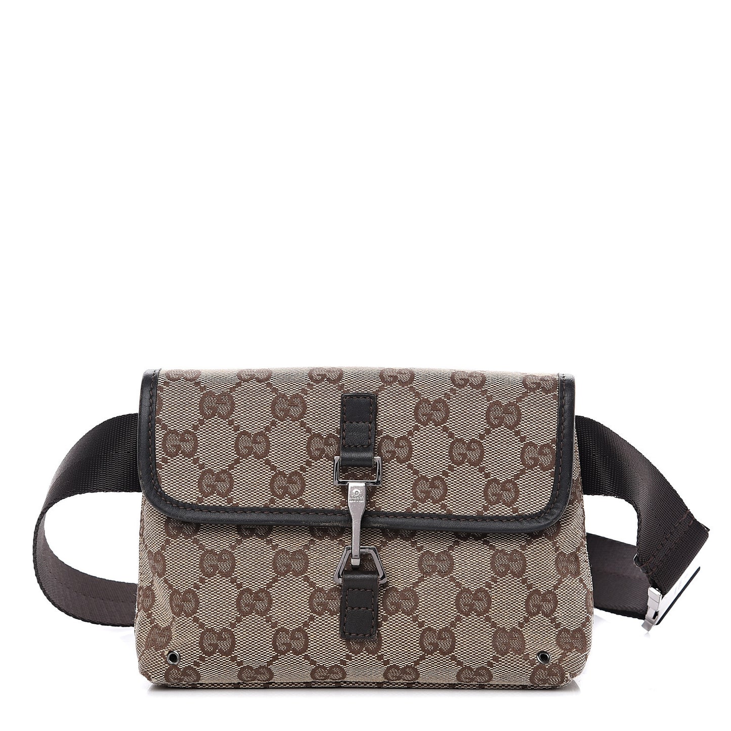Monogram Waist Pouch Bag Dark Brown