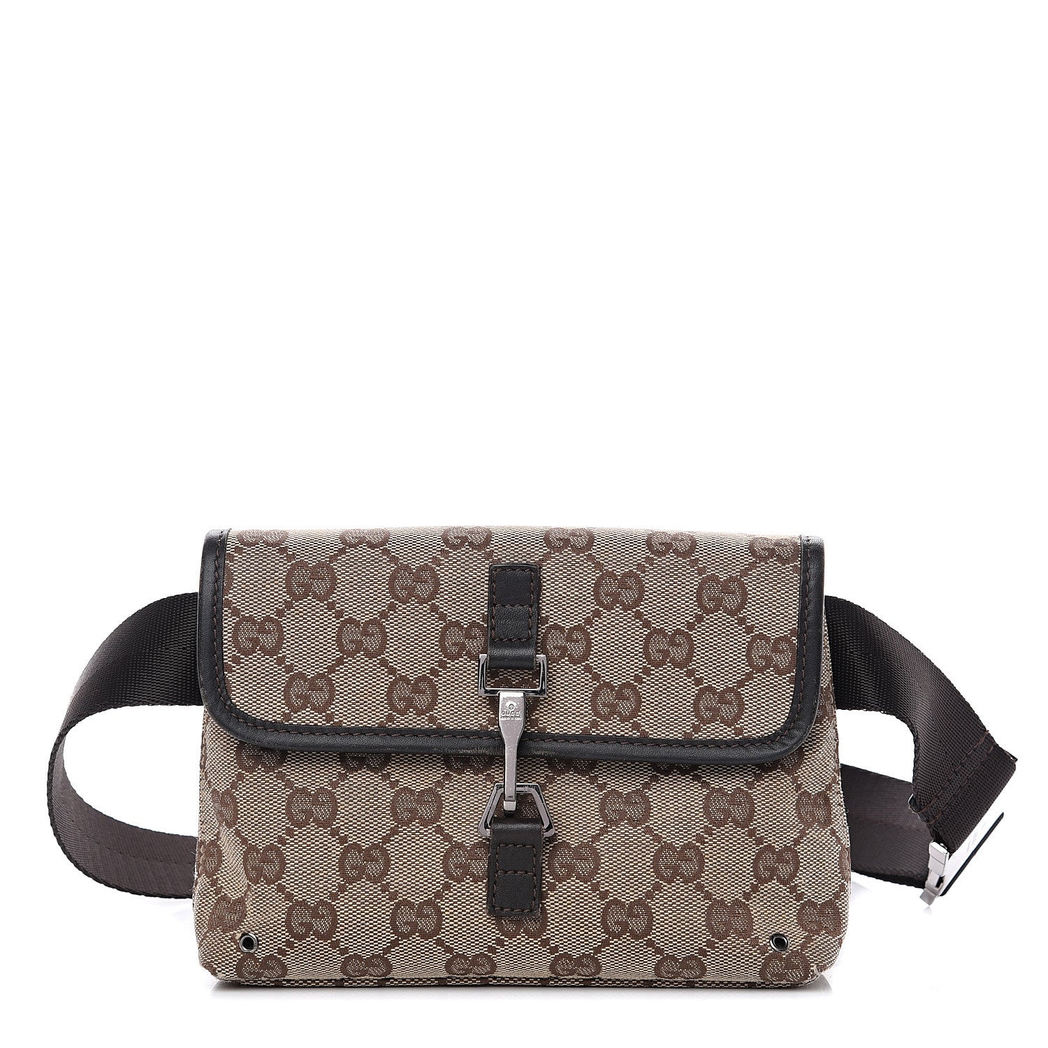 Gucci Monogram Waist Pouch Bag Dark Brown 1 of 10