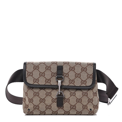 Gucci Monogram Waist Pouch Bag Dark Brown 1 of 10