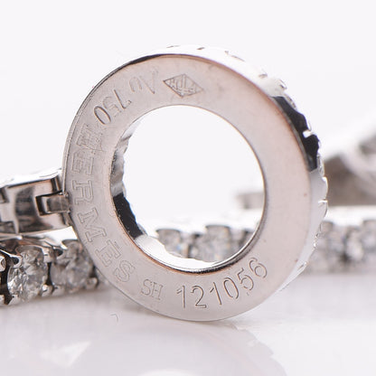 Hermes 18K White Gold Diamond Finesse Bracelet SH 6 of 6