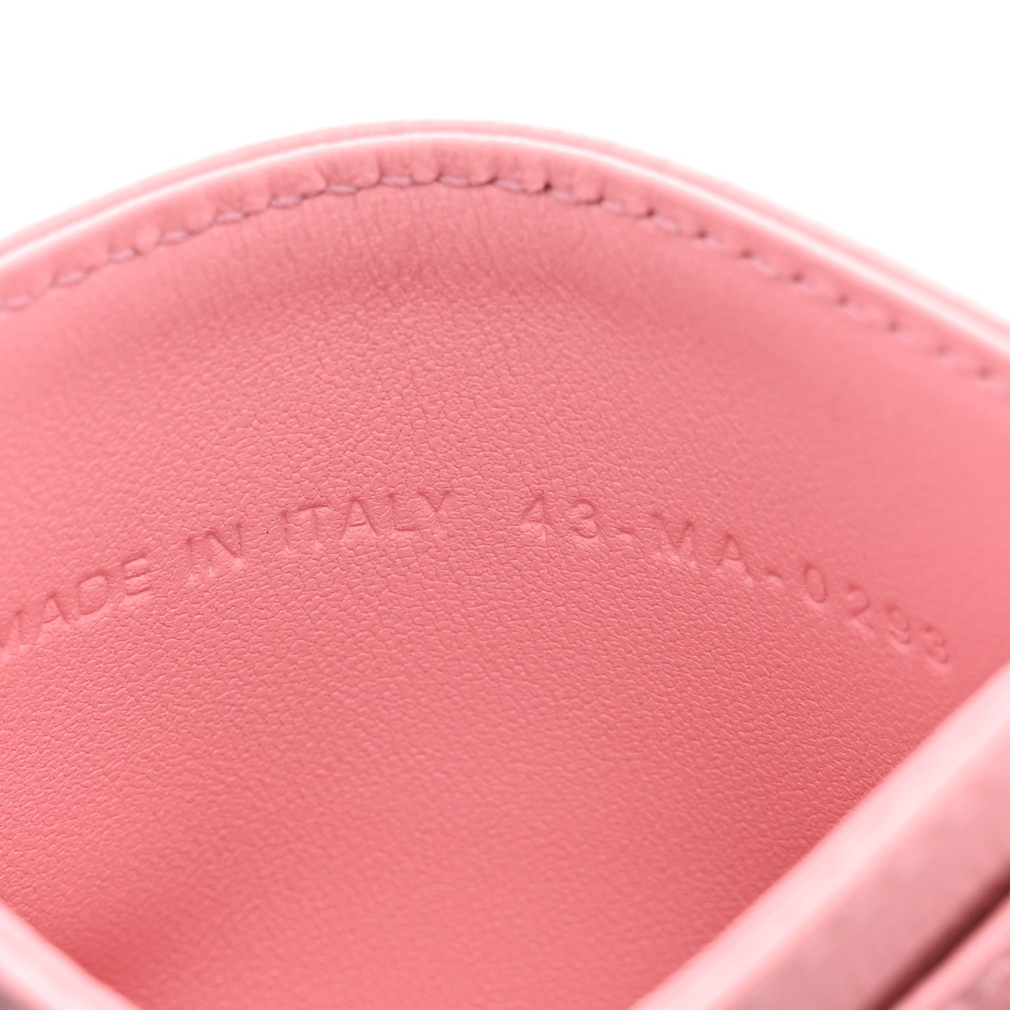 Calfskin Cannage Dioramour Caro Five-Slot Card Holder Pink