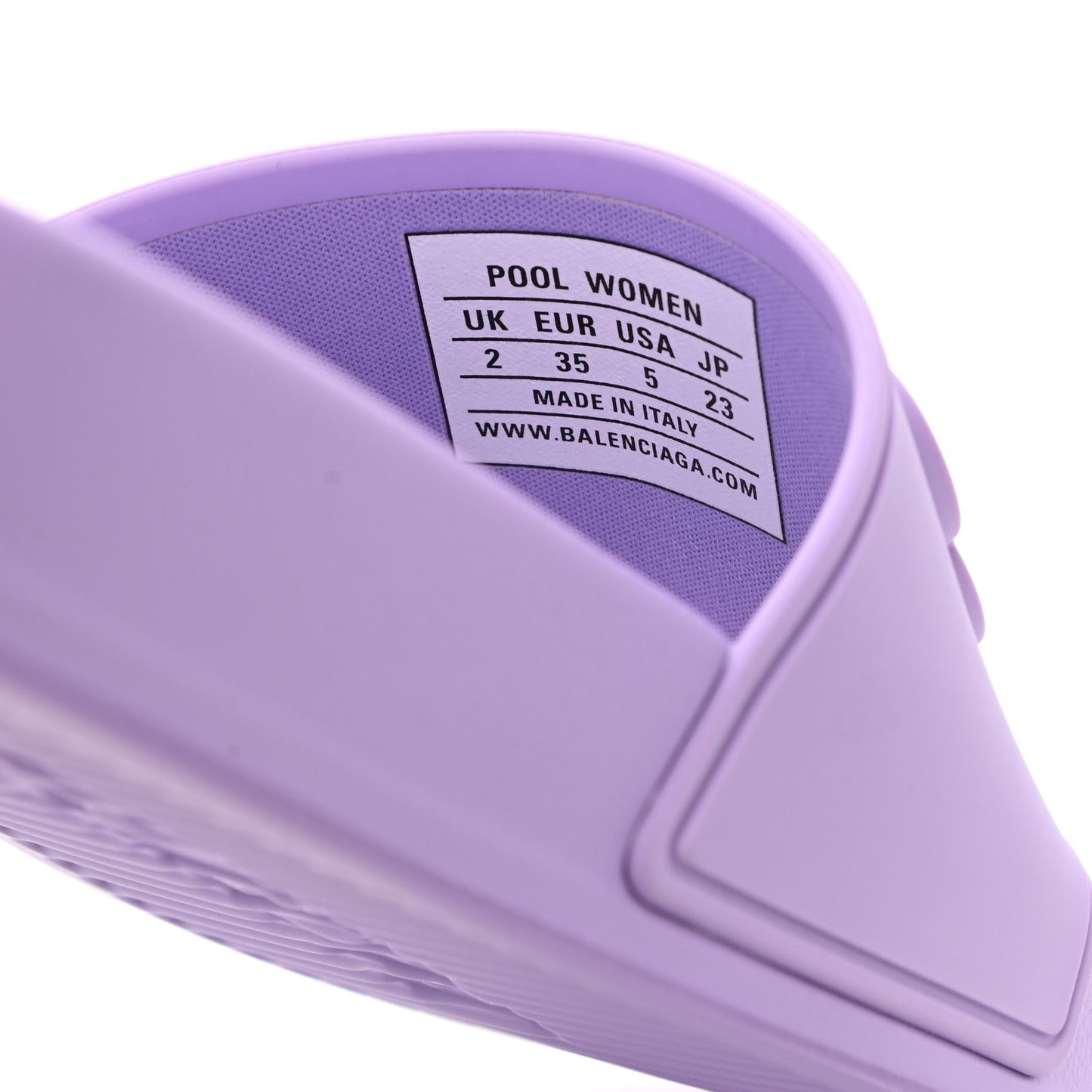Rubber Womens BB Pool Slide Sandals 35 Lilac