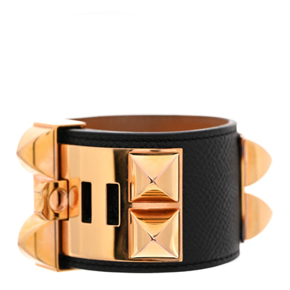 Hermes Epsom Collier de Chien CDC Bracelet S Black 3 of 9