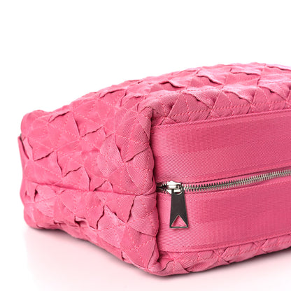 Bottega Veneta Canvas Maxi Intrecciato Webbing Cassette Crossbody Bag Pink 8 of 9