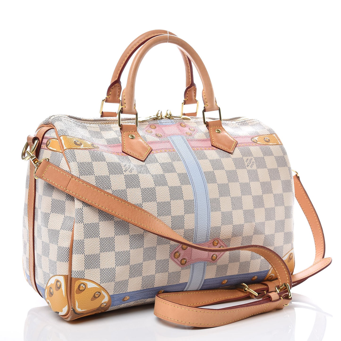 Damier Azur Summer Trunks Speedy Bandouliere 30