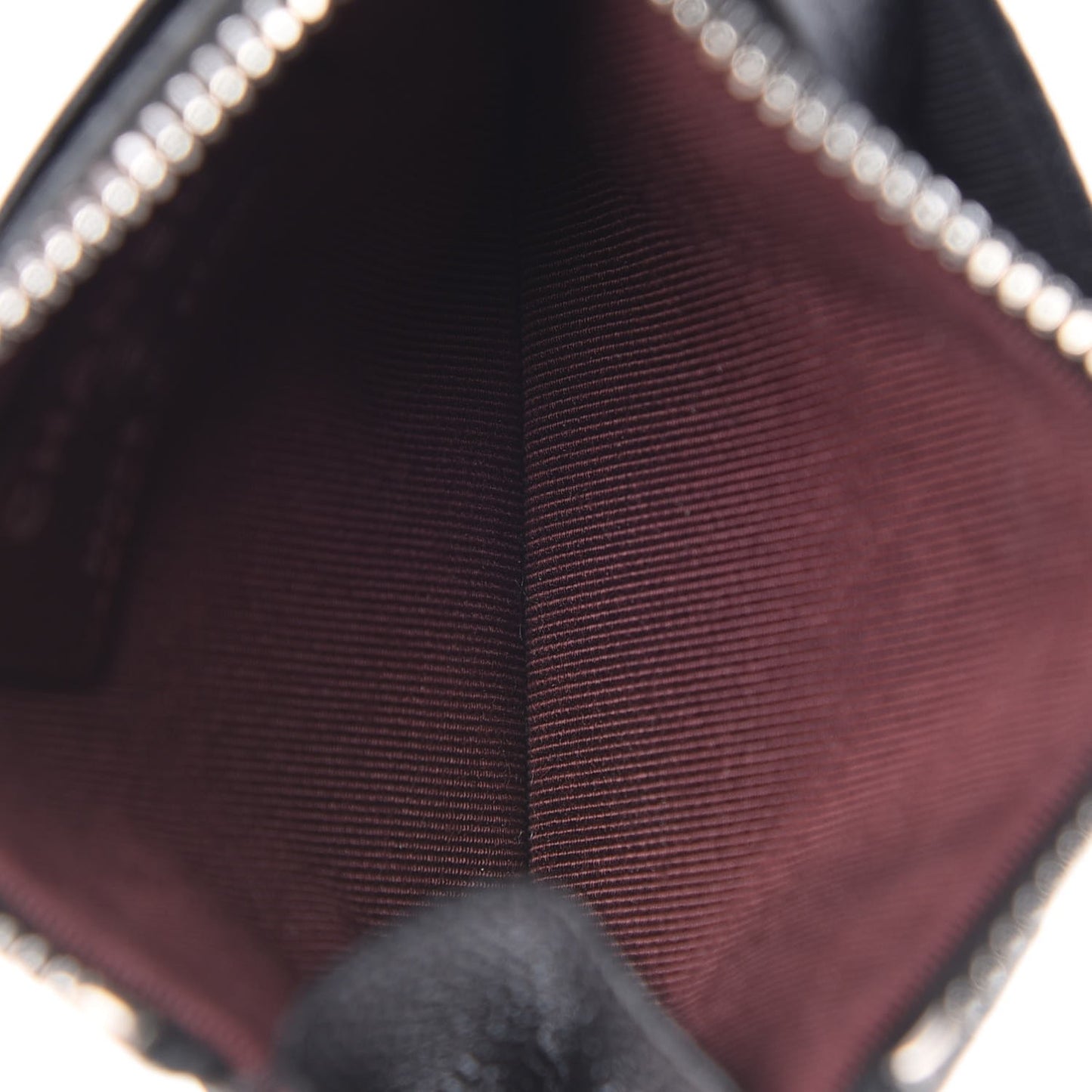 Caviar Quilted CC Zip Card Holder Black
