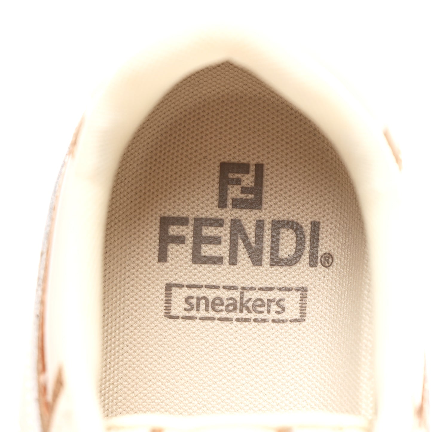 Calfskin Mink Fur Fendi Match 55mm Platform Sneakers 36 White