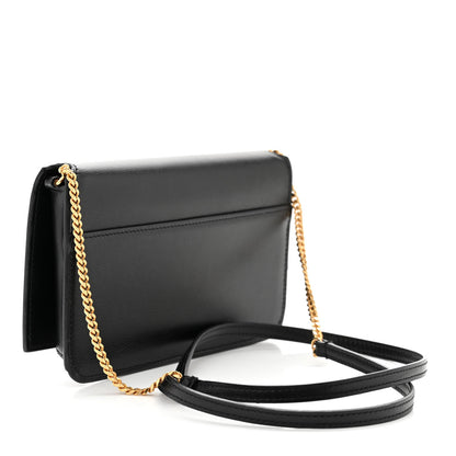 Saint Laurent Grained Calfskin Monogram Phone Holder Crossbody Black 3 of 9