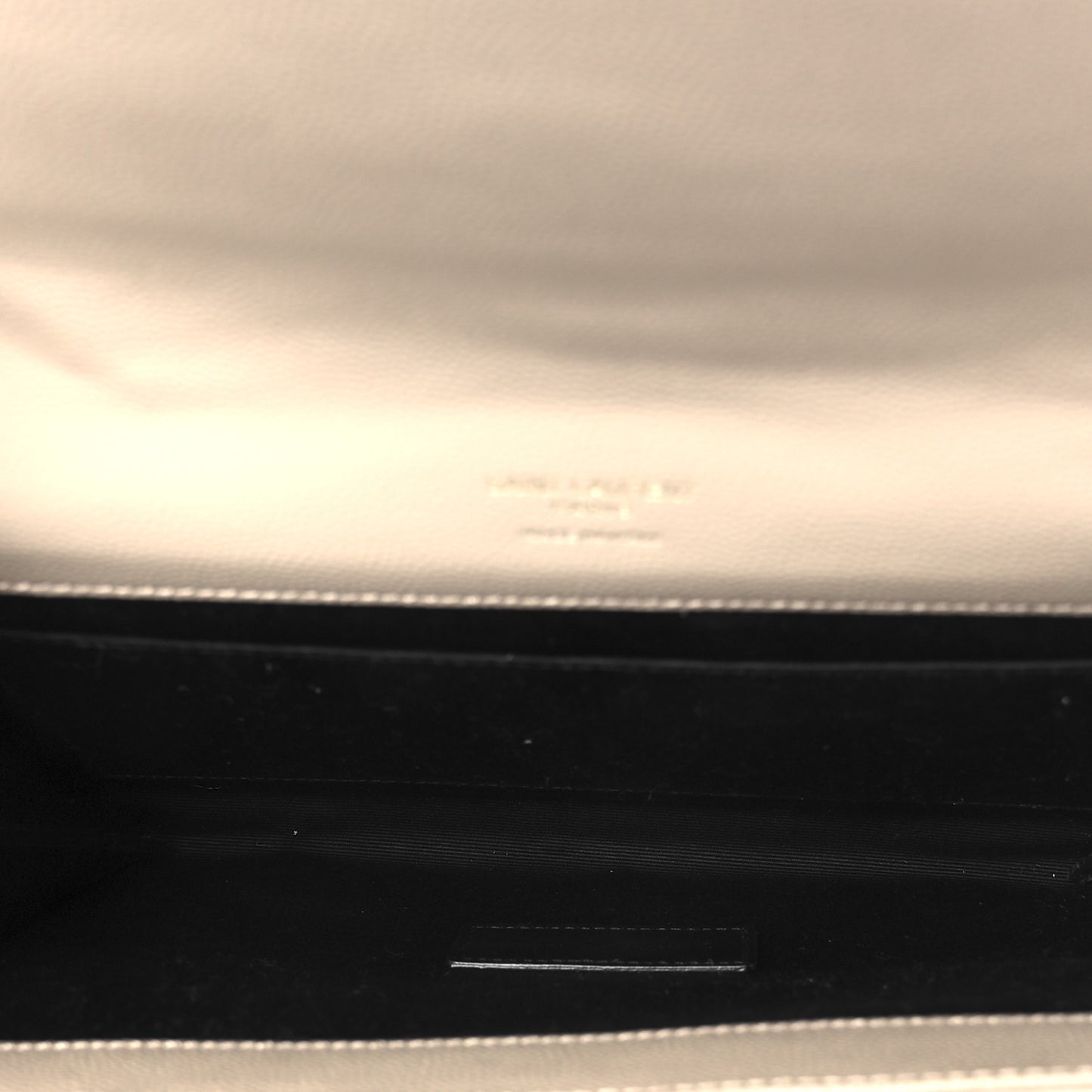 Grain De Poudre Matelasse Chevron Monogram Envelope Clutch Dark Beige