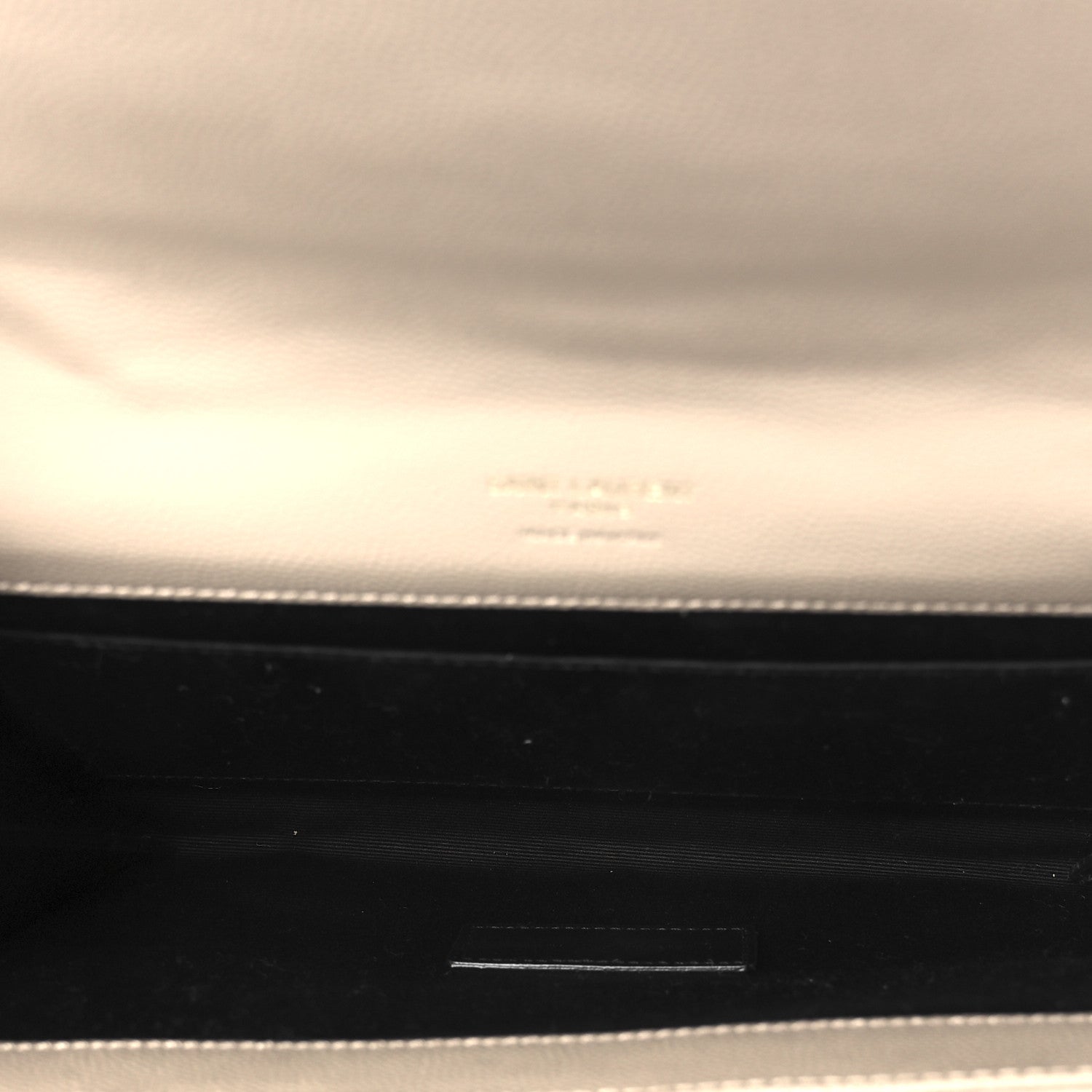 Saint Laurent Grain De Poudre Matelasse Chevron Monogram Envelope Clutch Dark Beige 5 of 10