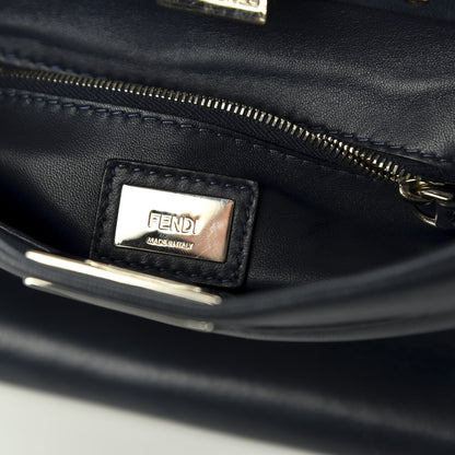 Fendi Nappa Mini Peekaboo Iconic Satchel Dark Blue 7 of 10