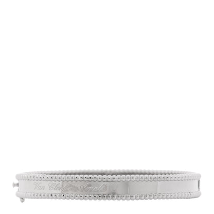 Van Cleef & Arpels 18K White Gold Perlee Signature Bangle Bracelet M 1 of 4