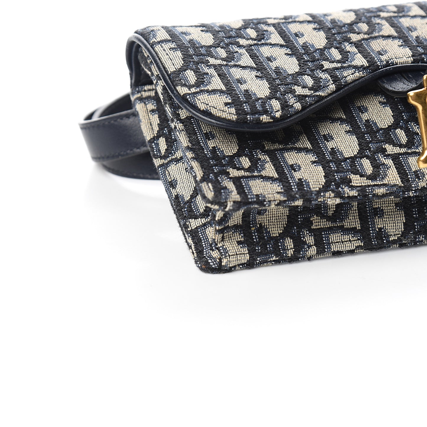 Oblique Saddle Belt Bag Blue