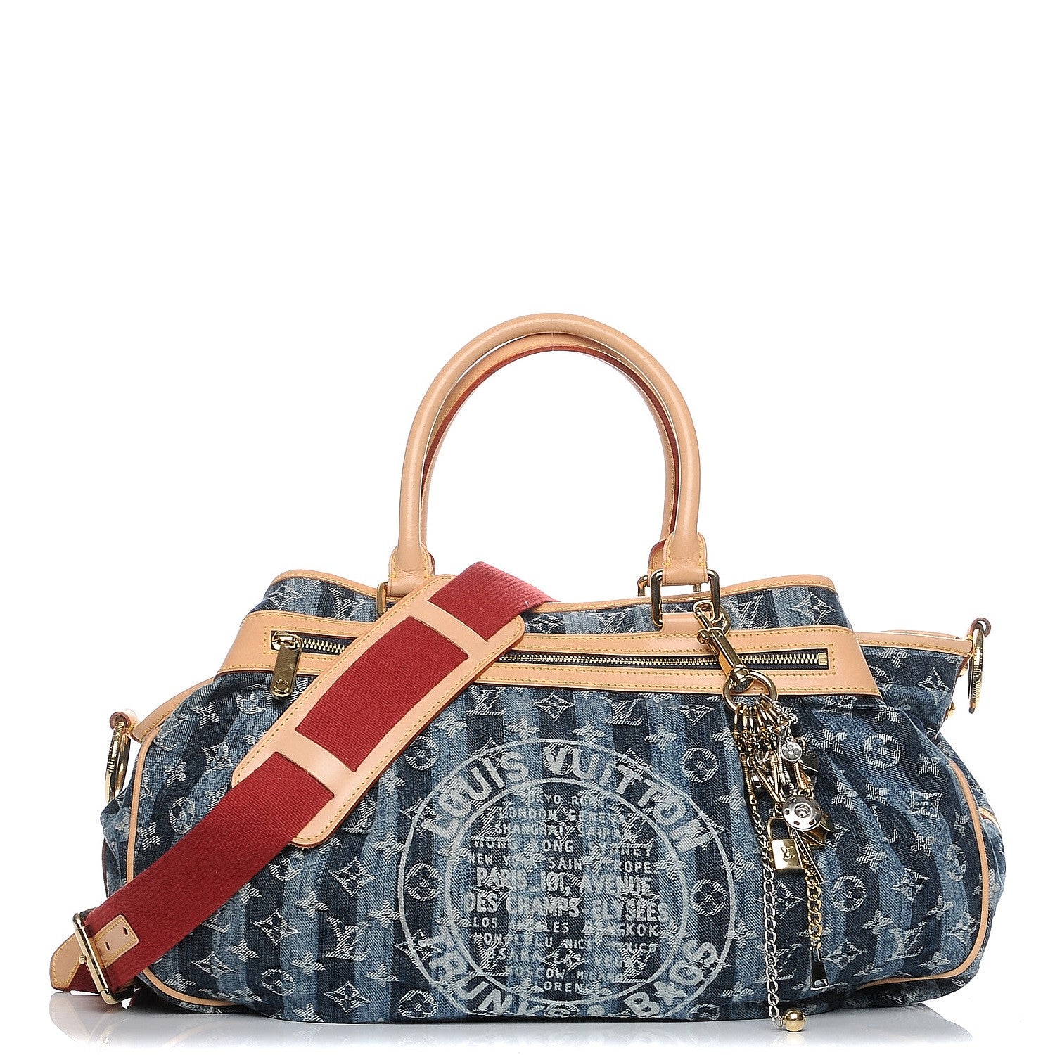 Louis Vuitton Denim Raye Cabas GM 1 of 8
