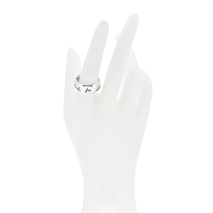 Gucci Sterling Silver Wide Blind for Love Band Ring 60 9 2 of 5