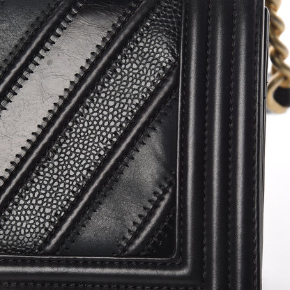 Chanel Caviar Suede Calfskin Chevron Medium Boy Flap Black 7 of 16