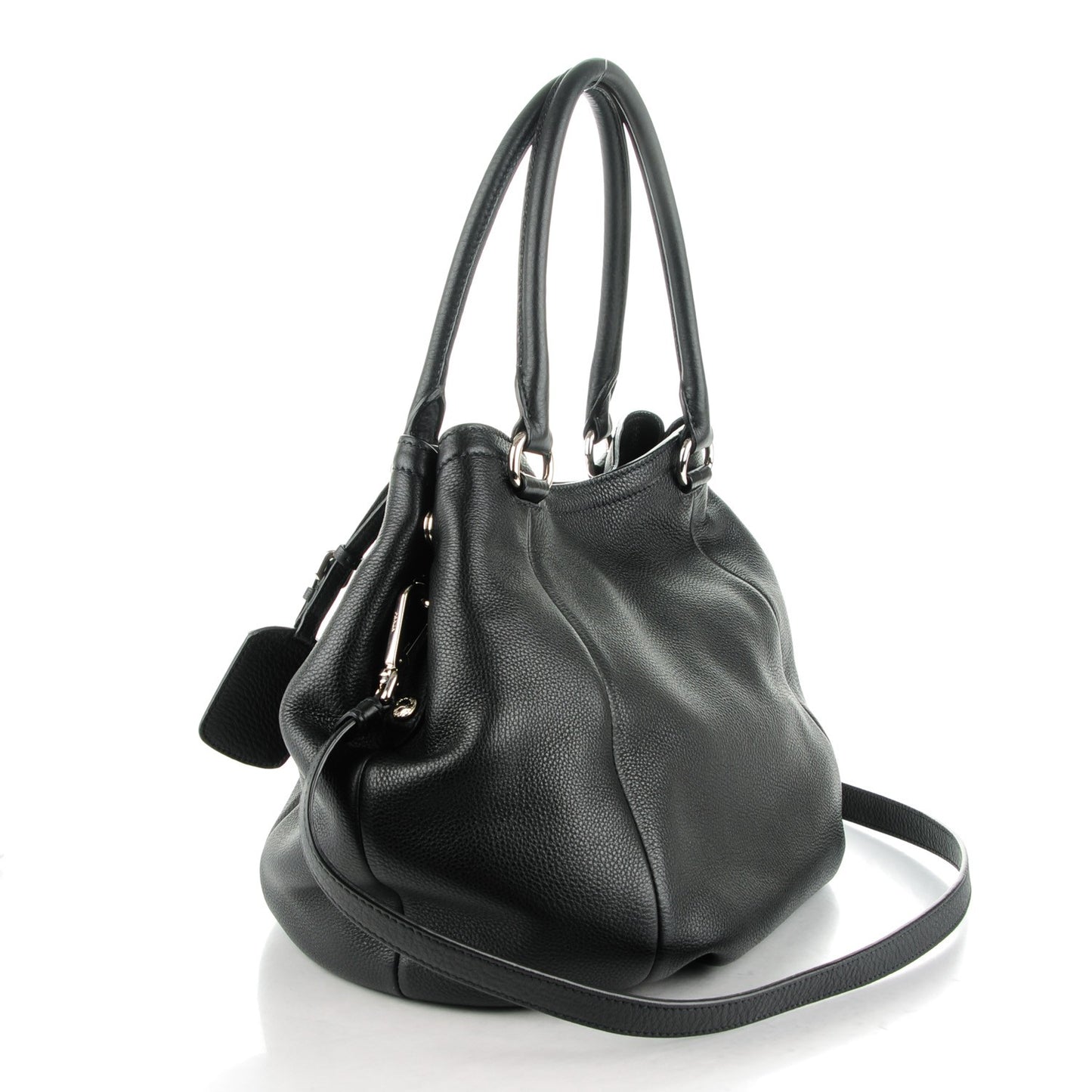Vitello Daino Shoulder Bag Nero Black