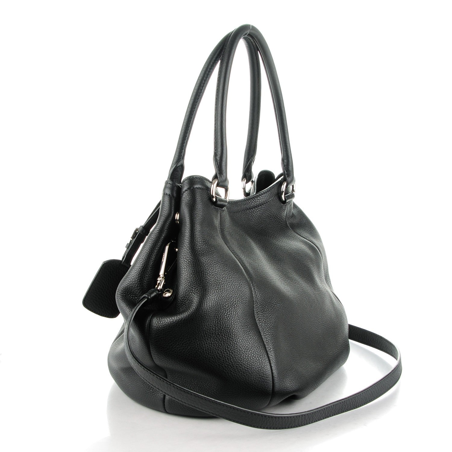 Prada Vitello Daino Shoulder Bag Nero Black 3 of 8