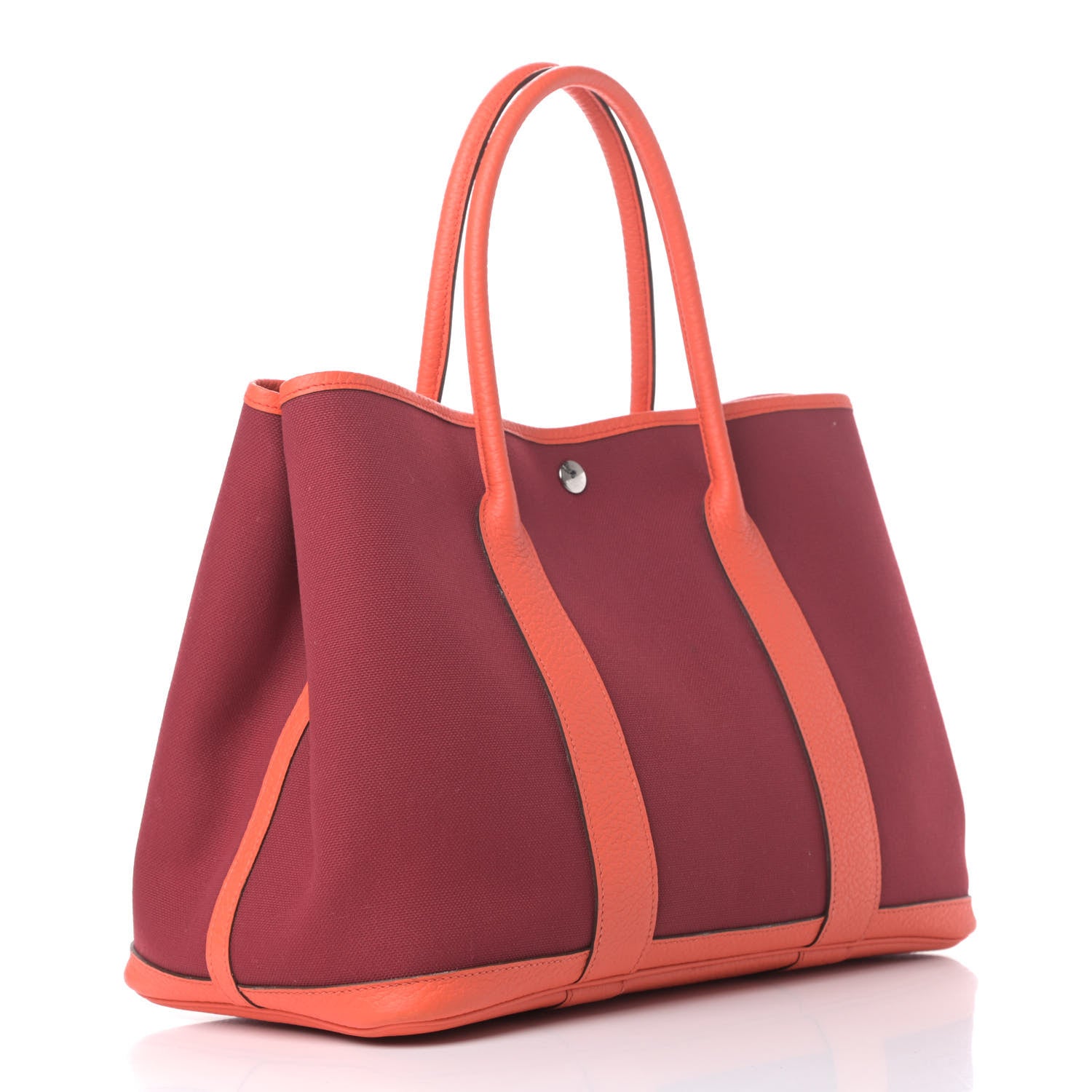 Hermes Toile Militaire Vache Country Garden Party 36 MM Rouge Grenat Orange Poppy 2 of 8
