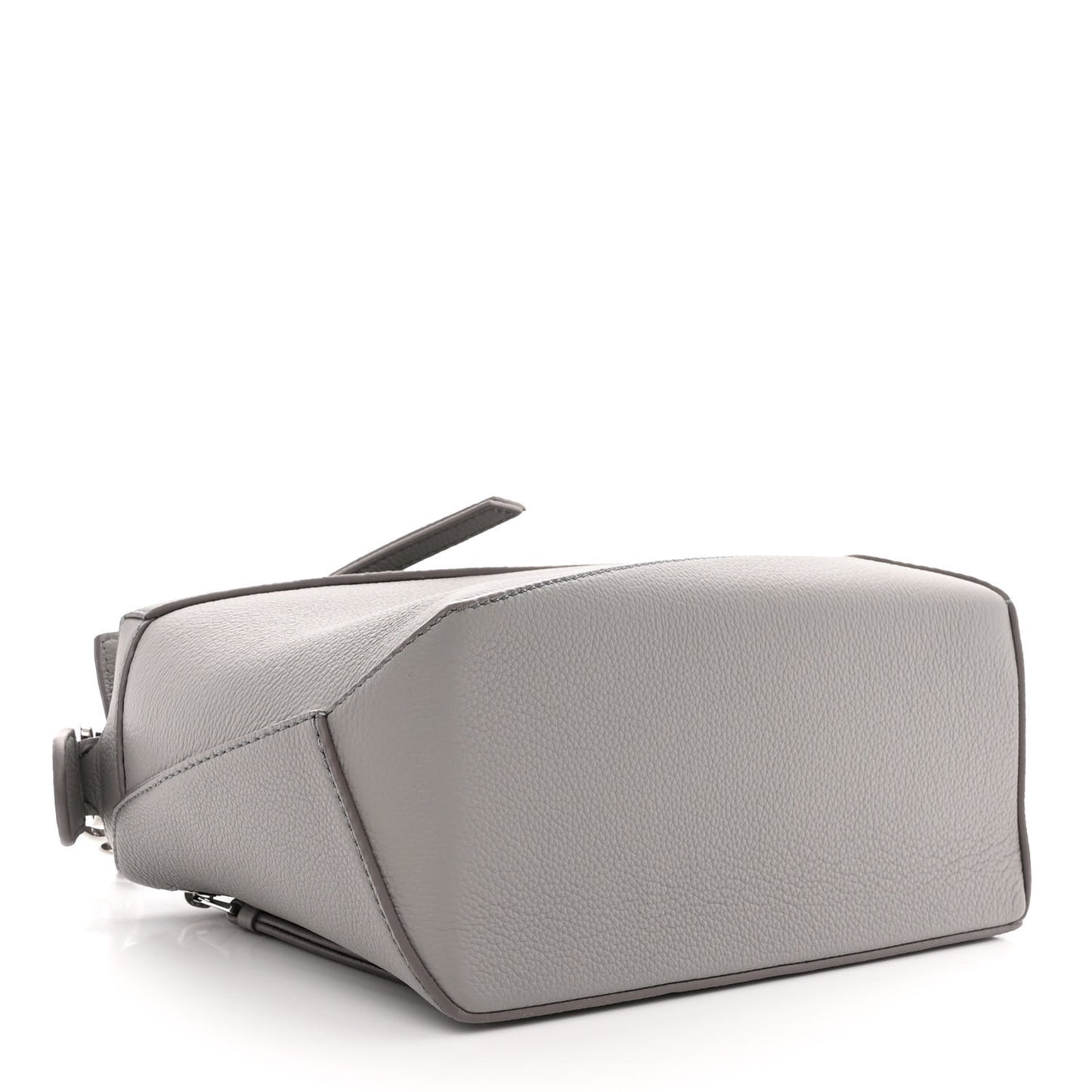 Calfskin Small Puzzle Edge Bag Pearl Grey