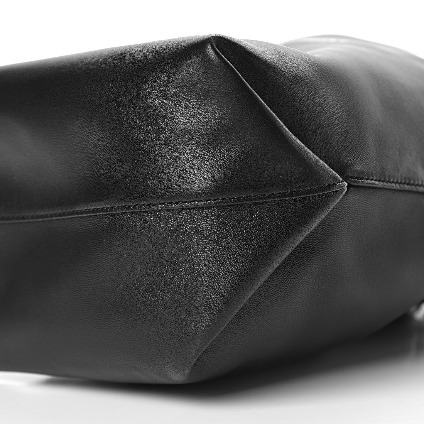 Lambskin Small Teddy Bucket Bag Black