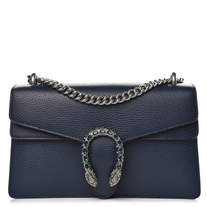 Gucci Dollar Calfskin Crystal Small Dionysus Shoulder Bag Blue Agata Montana Sapphire 1 of 8