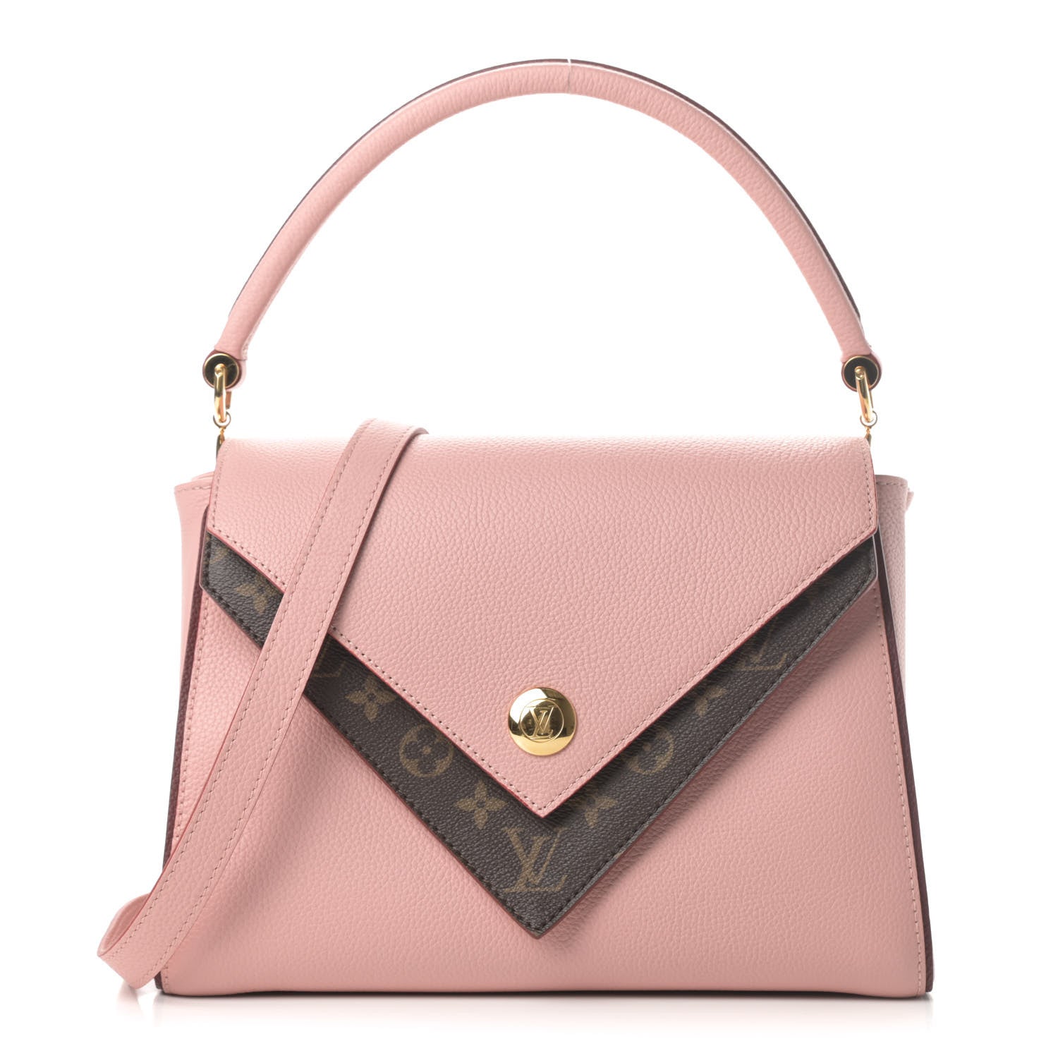 Louis Vuitton Grained Calfskin Monogram Double V Rose Poudre 1 of 10