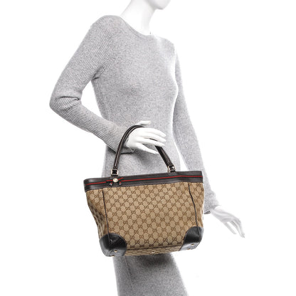 Gucci Monogram Web Medium Mayfair Tote Dark Brown 2 of 7