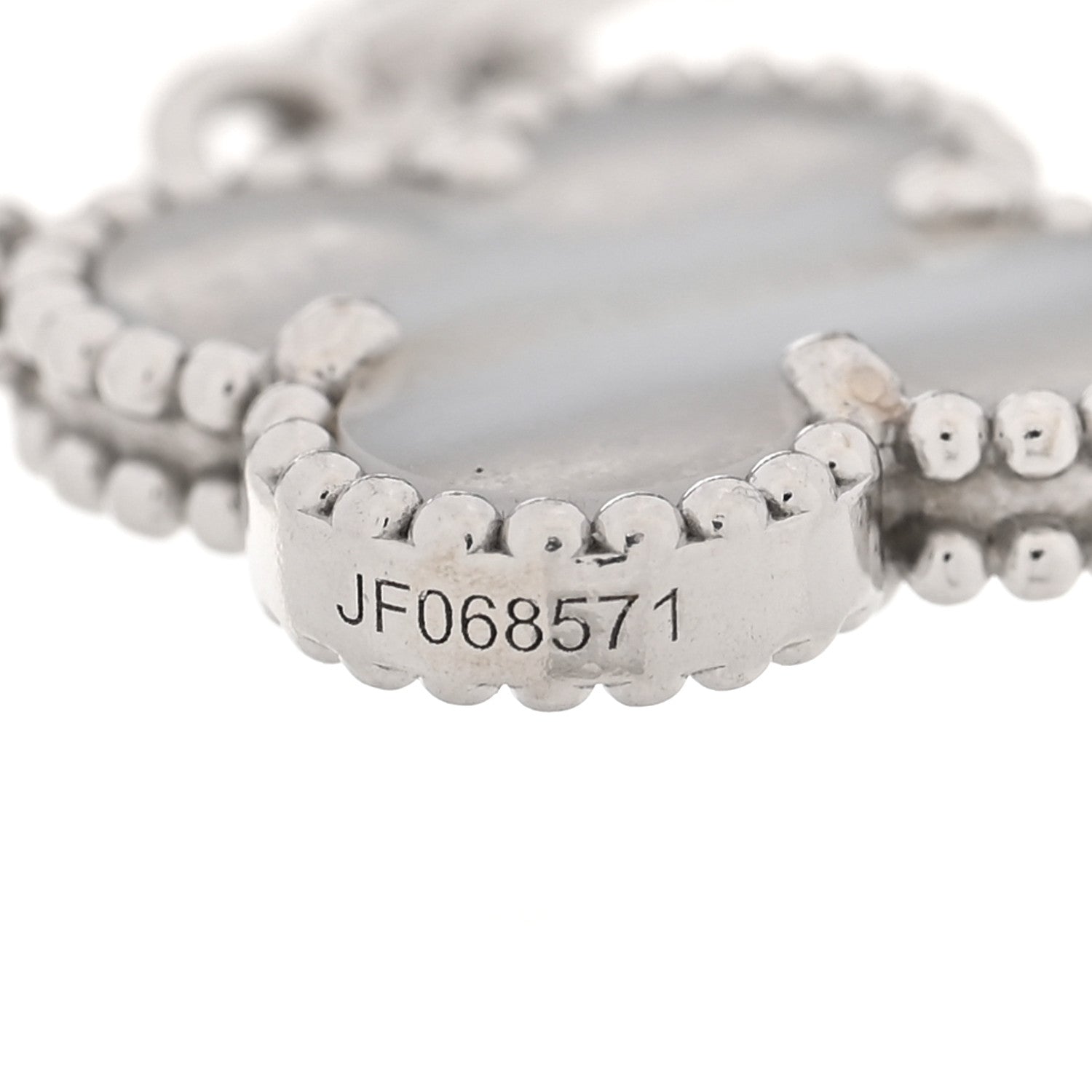Van Cleef & Arpels 18K White Gold Chalcedony 5 Motifs Vintage Alhambra Bracelet 4 of 5
