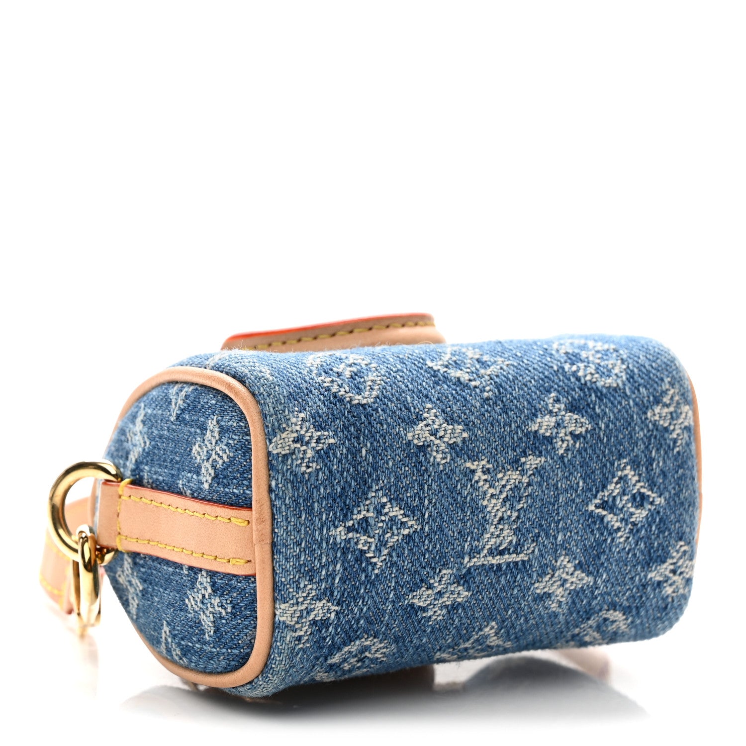 Louis Vuitton Monogram Micro Speedy Bag Charm Denim Sunset Blue 4 of 7
