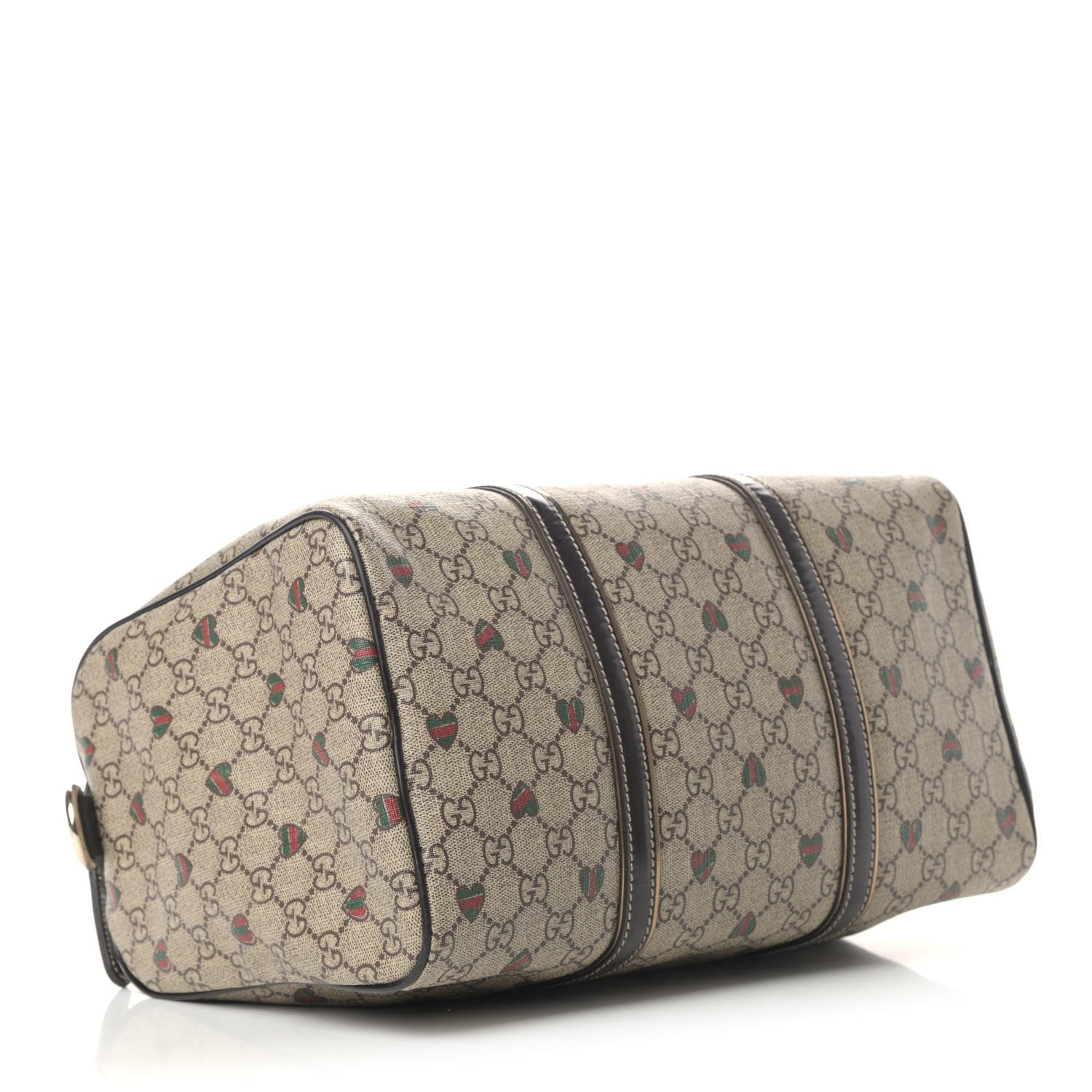 Gucci GG Plus Monogram Hearts Medium Joy Boston Dark Brown 3 of 8