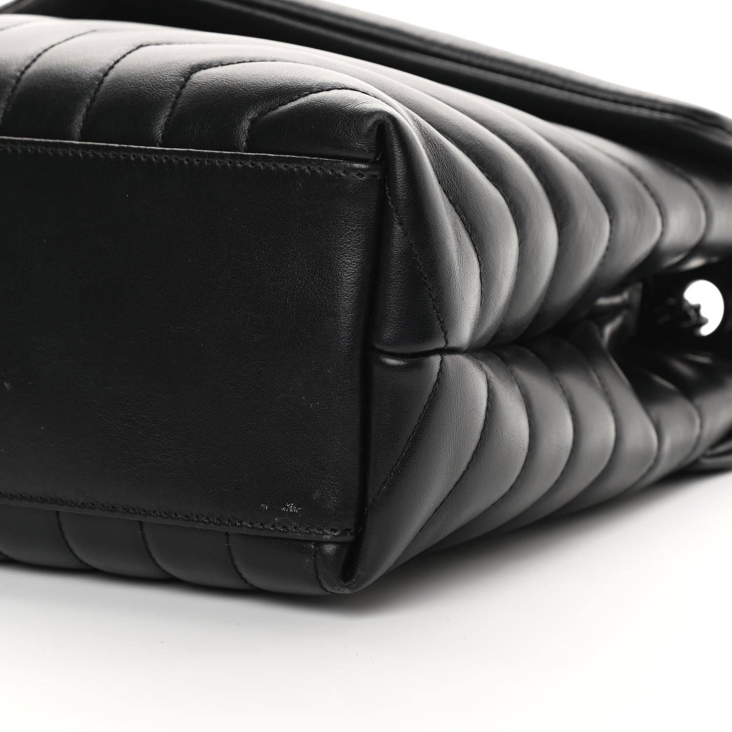 Saint Laurent Calfskin Y Quilted Monogram Medium Loulou Chain Satchel Black 10 of 17