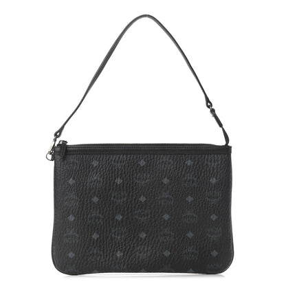 MCM Visetos Liz Shopper Tote Pouch Black 1 of 12