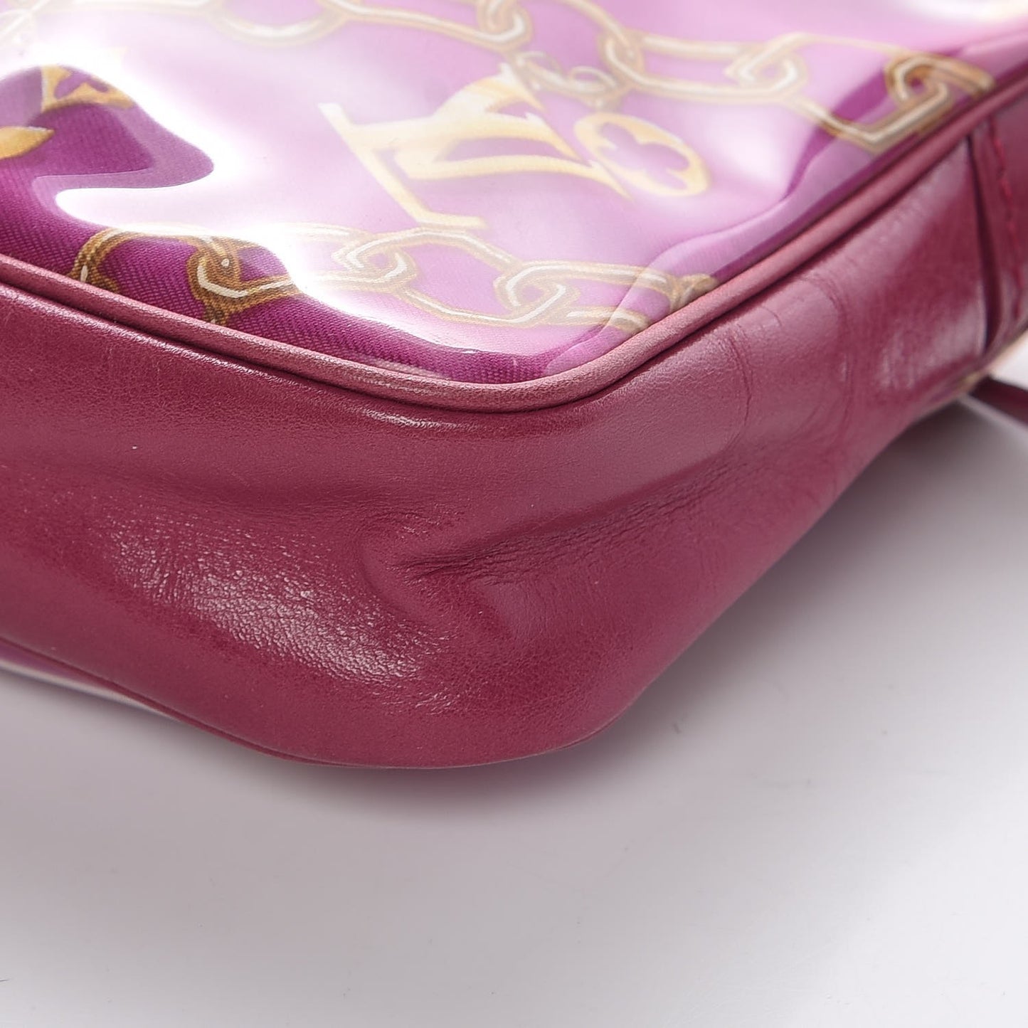 Monogram Charms Pochette Accessories Bag Fuchsia