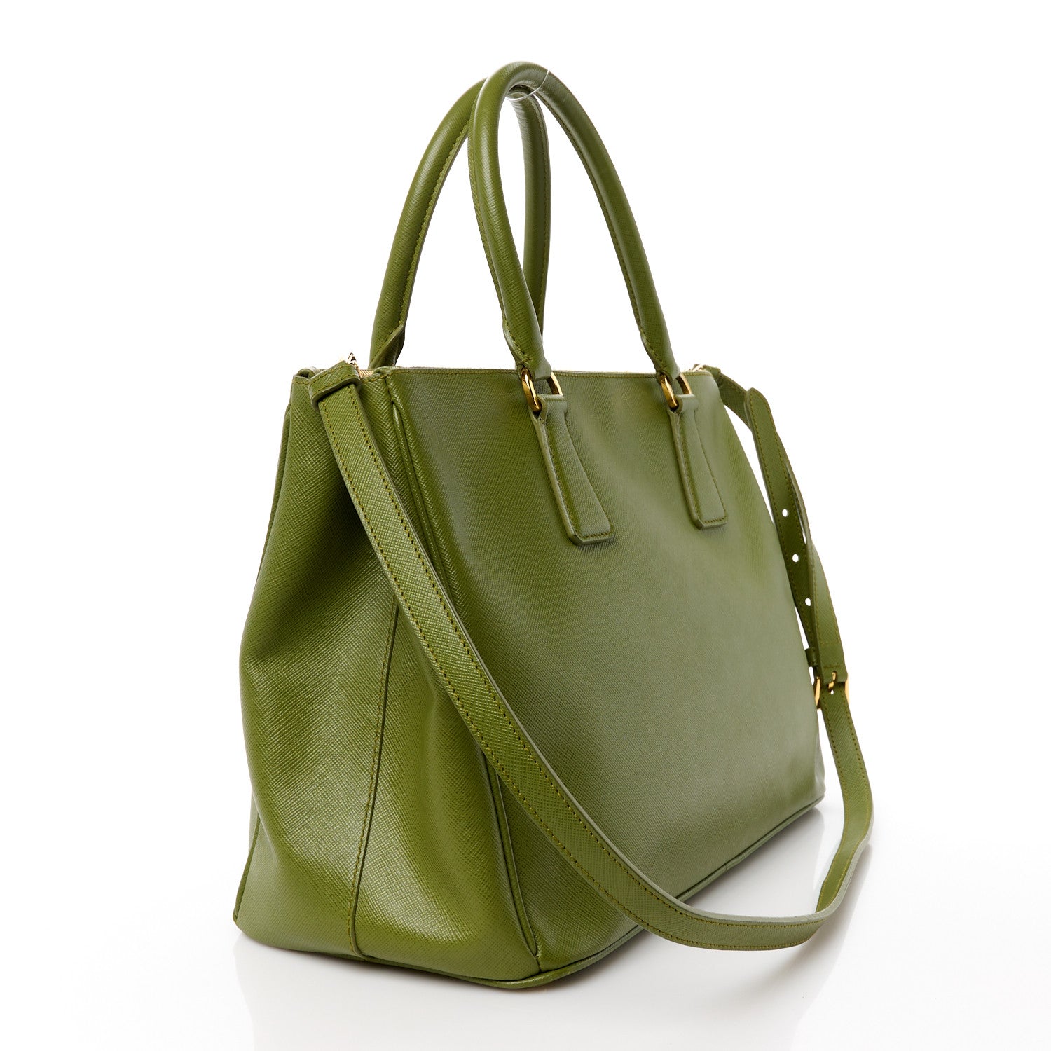 Prada Saffiano Medium Galleria Double Zip Tote Edera 3 of 12