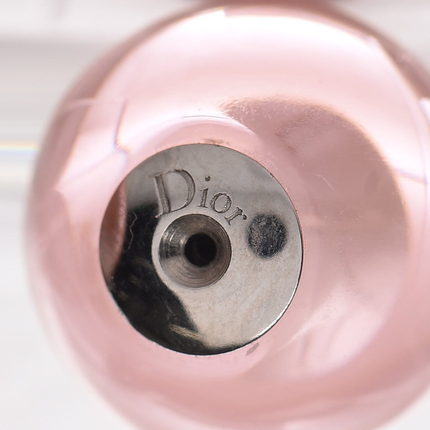 Mise En Dior Tribal Logo Earrings Translucent Pink