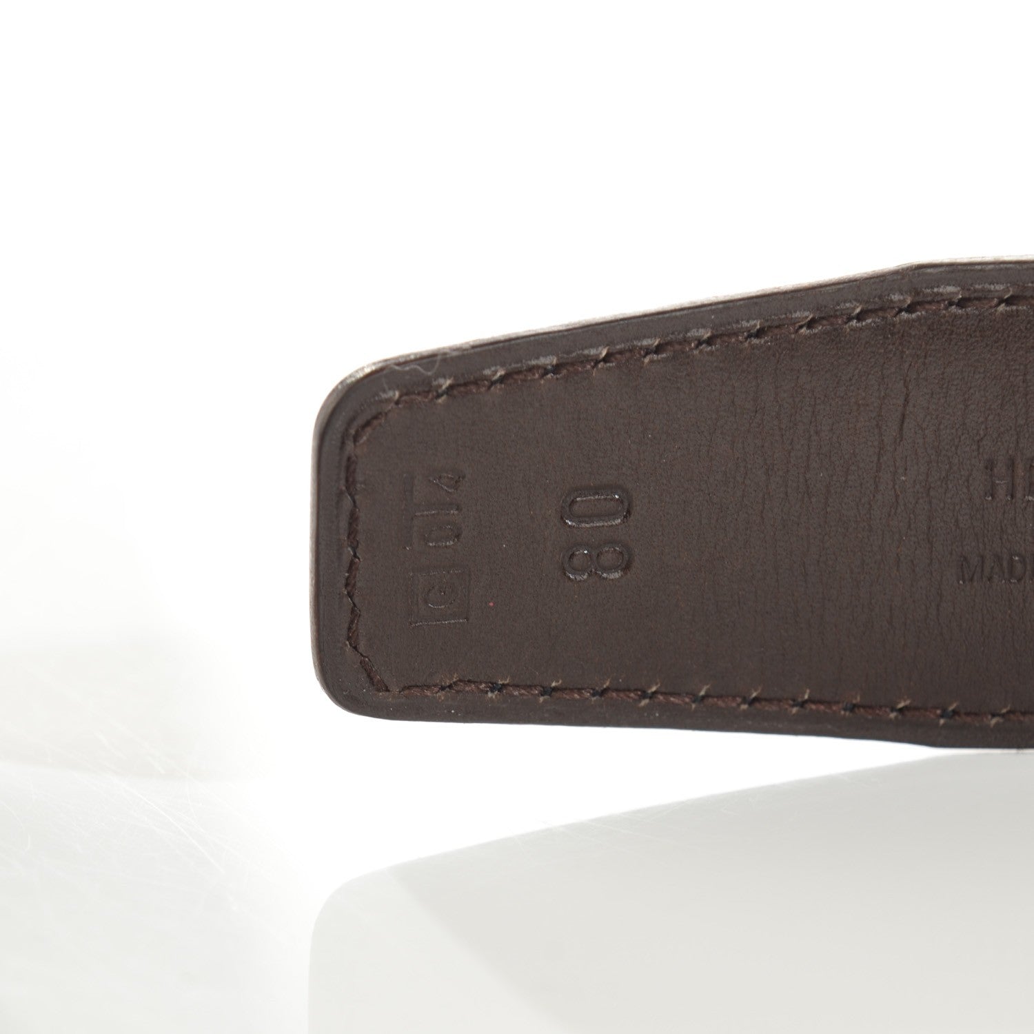 Hermes Box 32mm Belt Strap 80 Black Chocolate 6 of 7