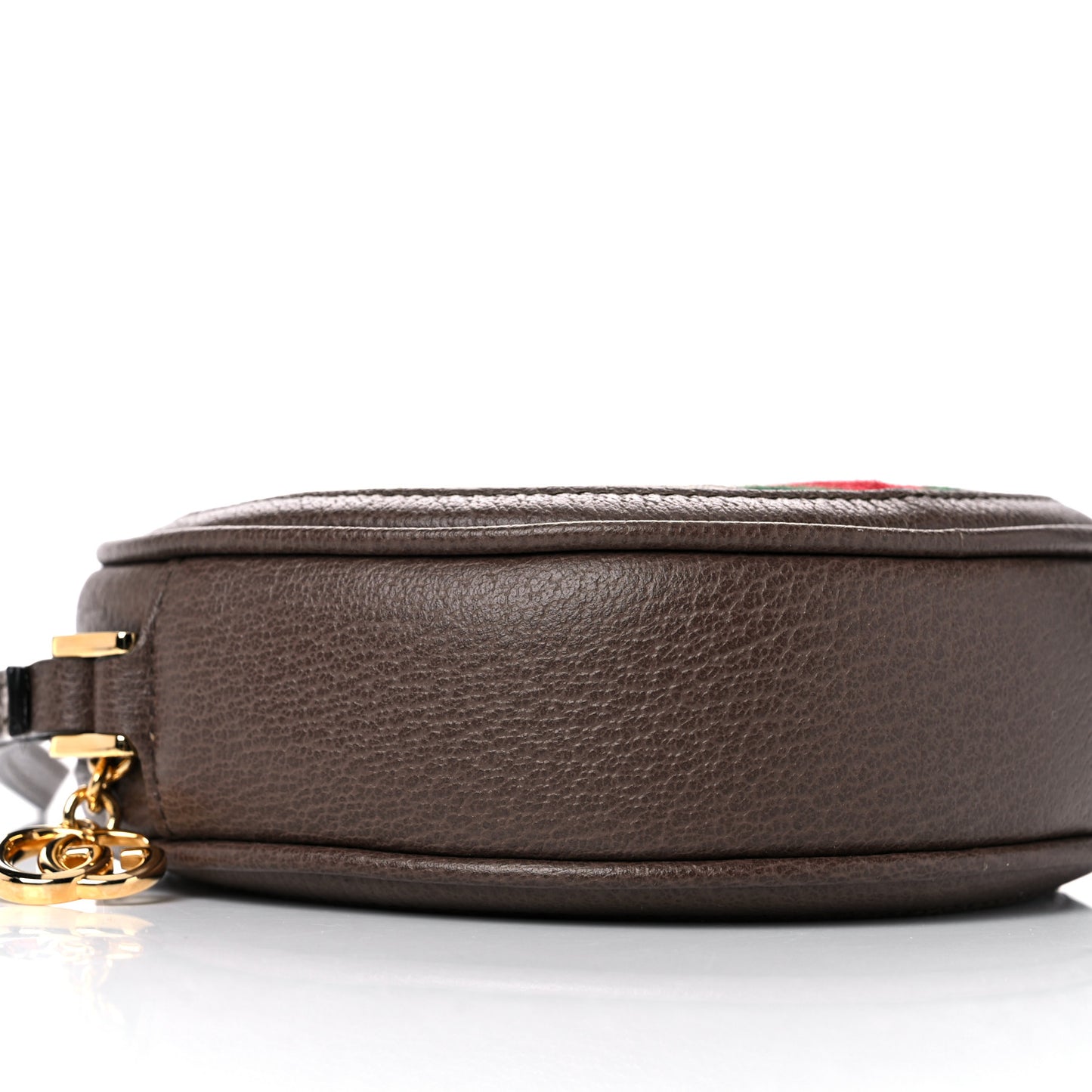 GG Supreme Monogram Web Ophidia Circle Wristlet Beige New Acero