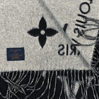 Louis Vuitton Cashmere Monogram Reykjavik Scarf Black 4 of 4