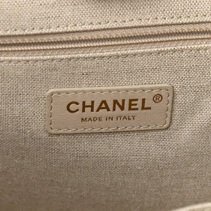 Chanel Mixed Fibers Calfskin Small Deauville Tote Light Grey 7 of 12