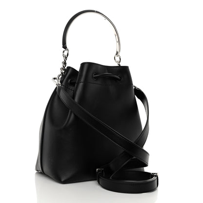 Jimmy Choo Smooth Shiny Calfskin Bon Bon Bucket Bag Black 3 of 10
