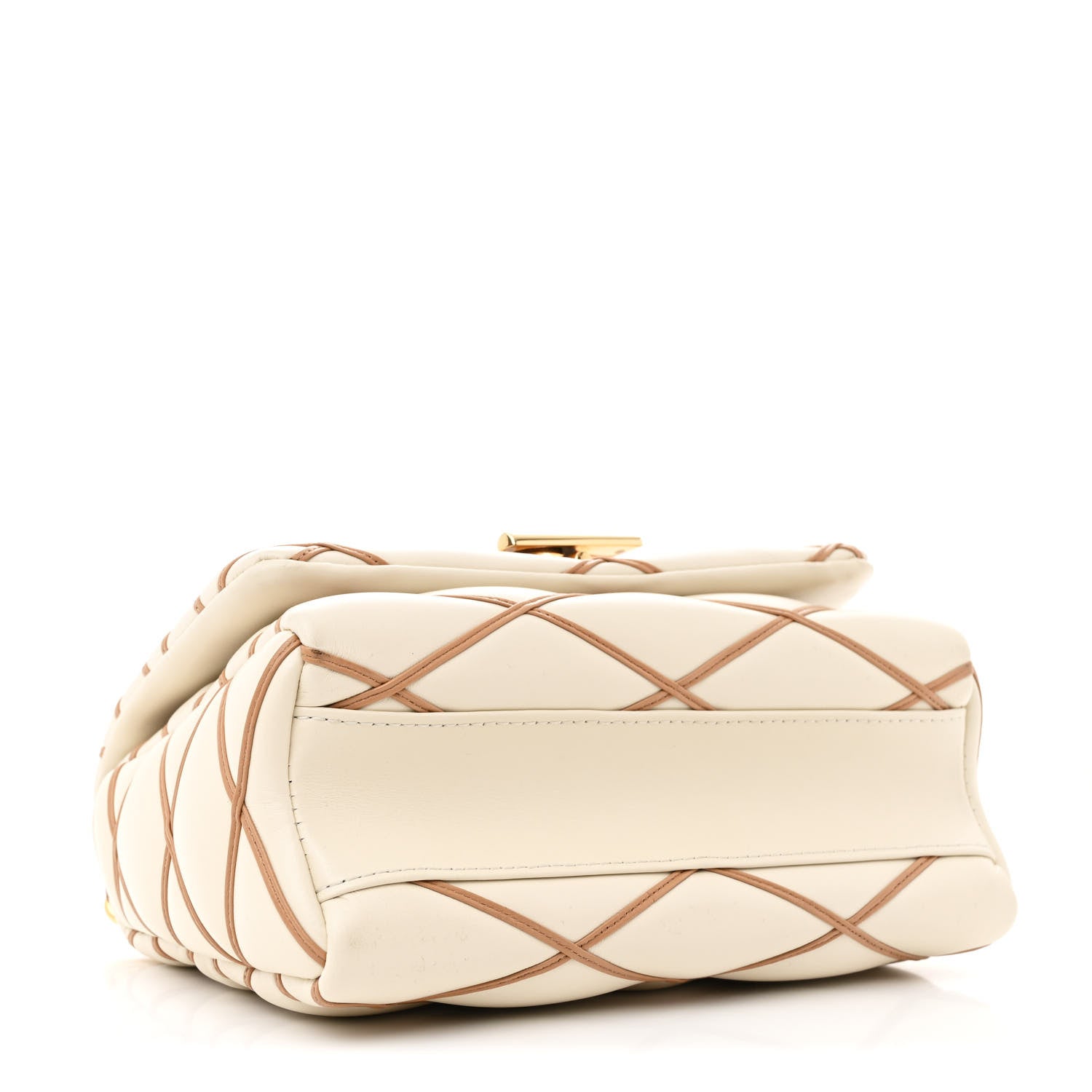 Louis Vuitton Lambskin Malletage GO-14 MM Creme Noisette 5 of 11