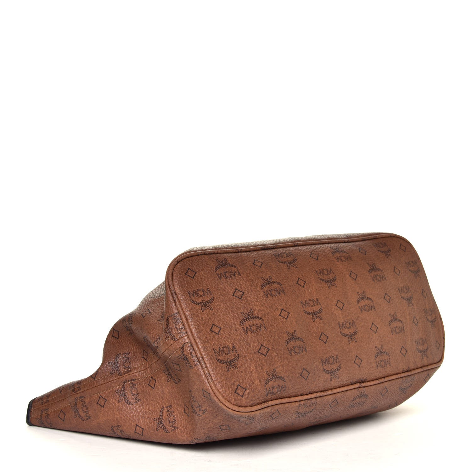 MCM Visetos Shopper Tote Brown 7 of 11