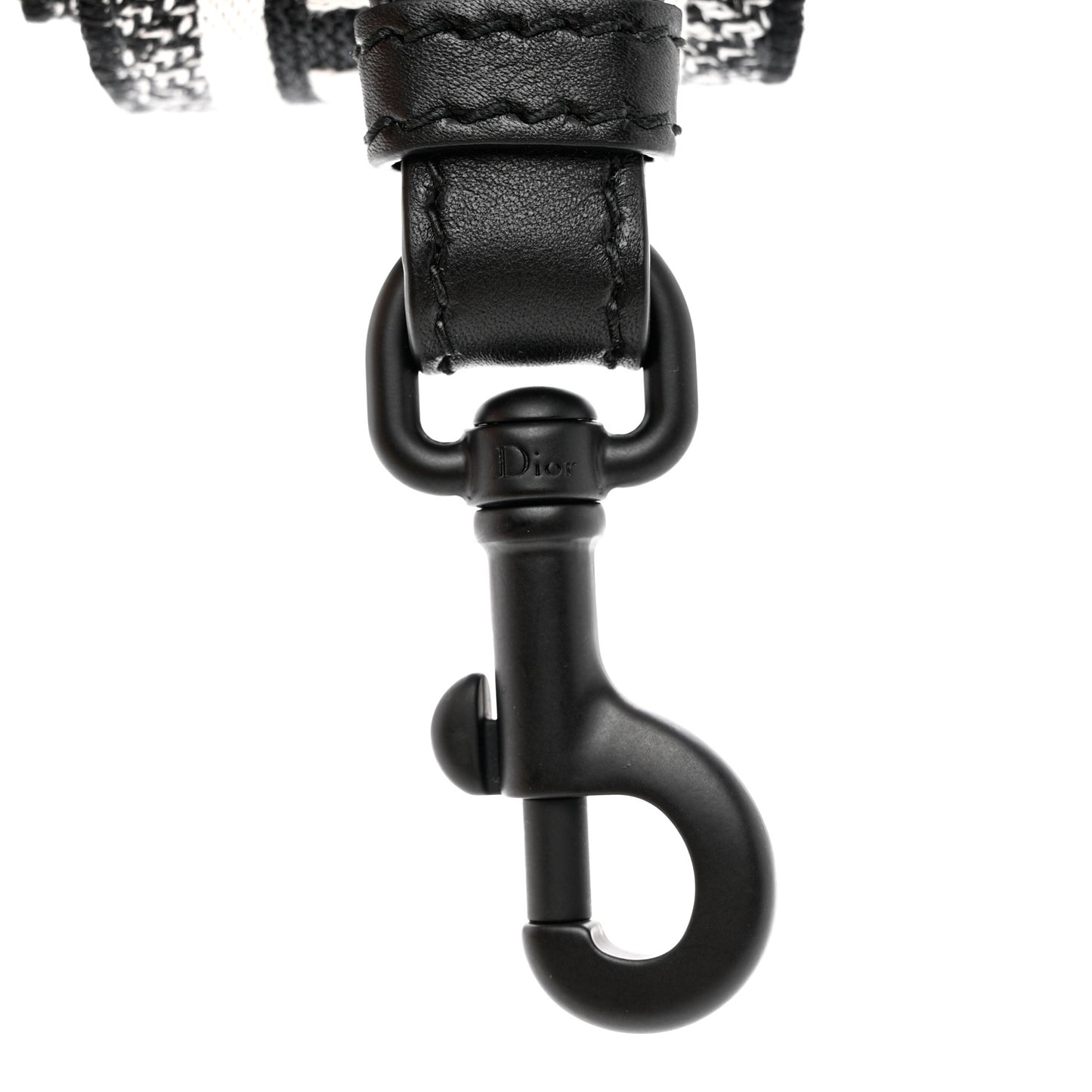 Canvas Embroidered Shoulder Strap Black